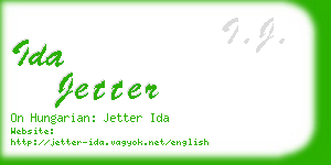 ida jetter business card